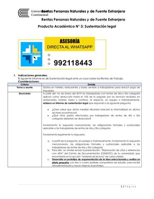 Rentas Personas Naturales Y De Fuente Extranjera - PA3