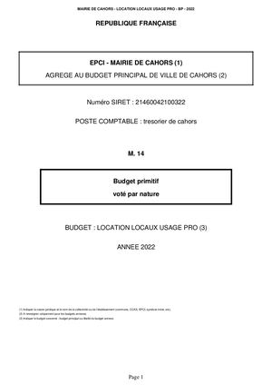 MAIRIE DE CAHORS - LLUP- BP - 2022