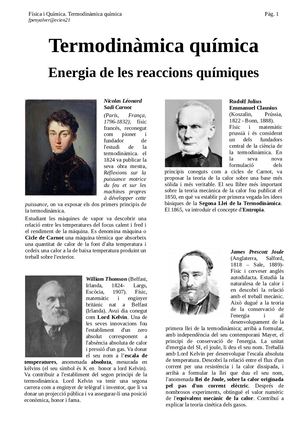 Termoquimica Calor Treball