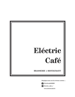 Electric Cafe Menu 2021