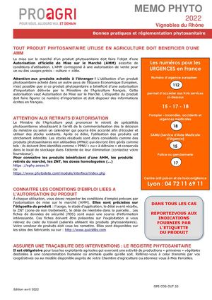 Memo Phyto 2022
