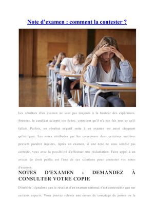 Comment faire pour analyser les notes d'examen ?