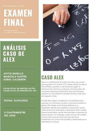 Examen Final Psicología Educativa