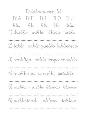 Palabras Con Bl