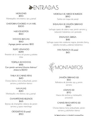 Menu Venancio Tasca