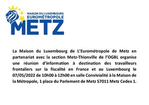 Réunion D'information Frontaliers Luxembourg