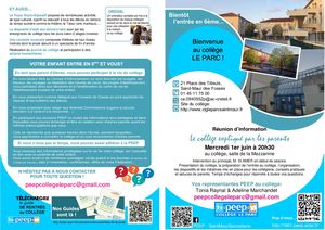 Livret 6e College Le Parc 2022