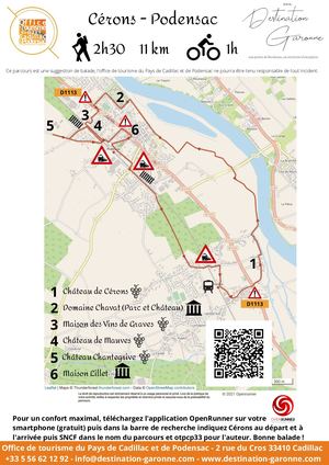 Circuit Vélo / Pédestre - Cérons - Podensac et de Podensac - Pays de Cadillac