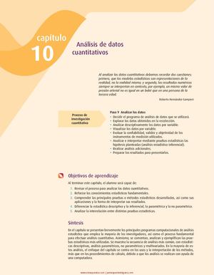 Capitulo 10 Análisis De Datos Cuantitativos