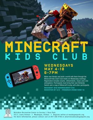 Minecraft Kids Club Flyer