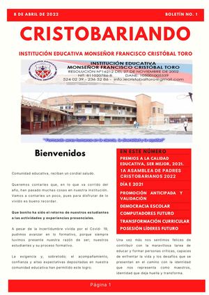 Boletín Informativo N° 1