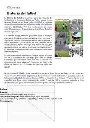 Historia Del Fútbol