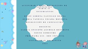 Actividad 3 BLOG: RESOLUCIÓN DE CONFLICTOS (PARTE II )