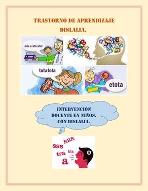 Cartilla Educativa Dislalia