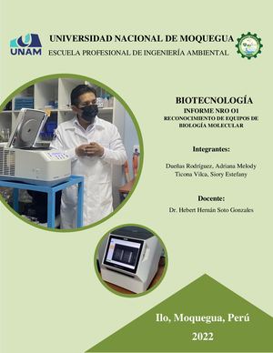 Reconocimiento De Equipos De Biología Molecular