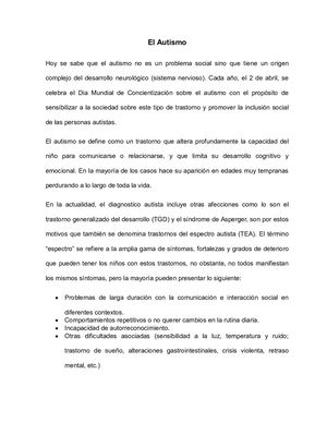 Ensayo Autismo