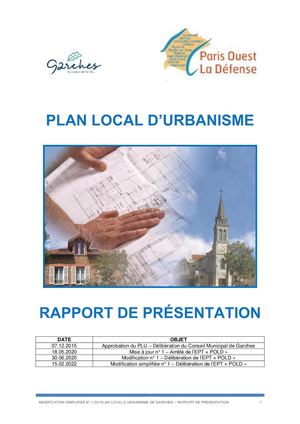 Rapport De Présentation Modification Simplifiée N° 1