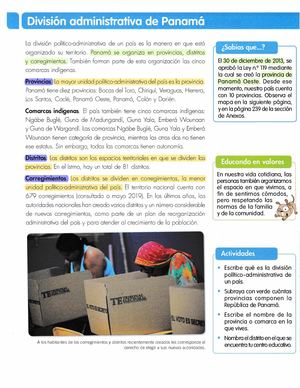 División Administrativa De Panamá Parte 1 (Boscas Del Toro, Chiriquí, Ngobe Bugle)