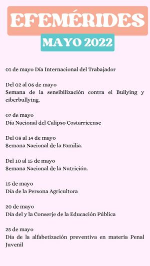 Efemérides Mayo