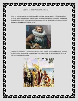 Llegada De Los Españoles A Guatemala 2
