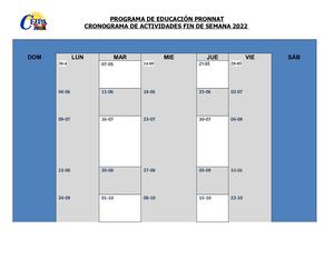 Cronograma Mensual Mayo Sucely