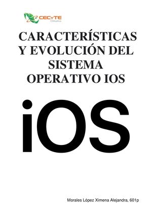 Características Y Evolución Del Sistema Operativo Ios