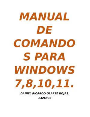 Manual De Comandos Para Windows 7