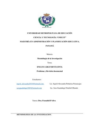 Ensayo Argumentativo