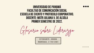 Glosario Sobre Liderazgo