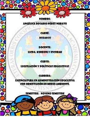 Portafolio de Legislación y Políticas Educativas