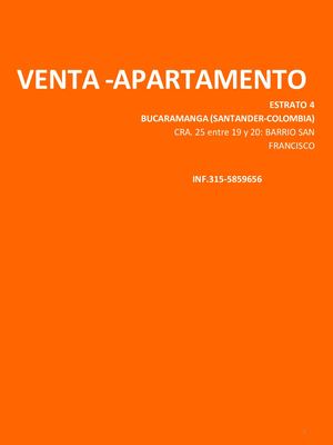 Venta Apartamento San Francisco Bucaramanga Enviar