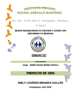Proyecto De Vida Seminario. Emily Guillen