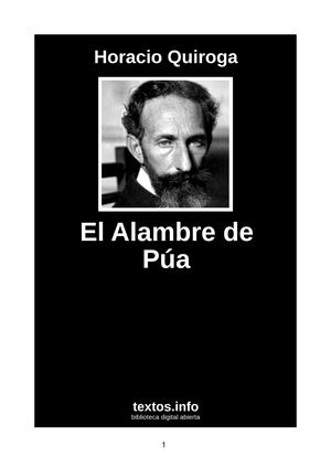 El Alambre De Púa Autor Horacio Quiroga