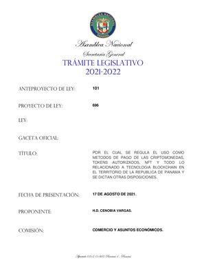 Panamá - Criptomonedas y NFT - 2021 P 696