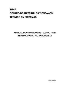Manual Comandos De Teclado Pdf