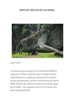 Redes Tróficas de las hienas