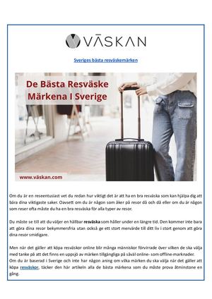 Sveriges bästa resväskemärken