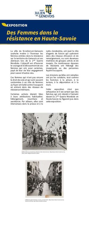 Exposition - Femmes de la Résistance