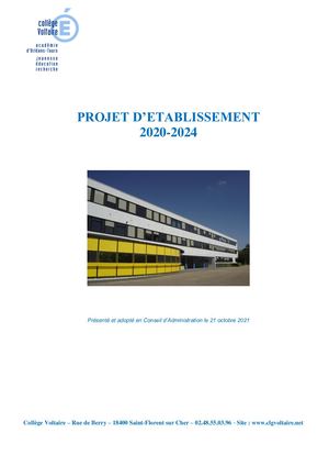 Projet Ets 2020 2024