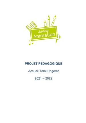 Projet Pedagogique Juvisy Tomi Ungerer