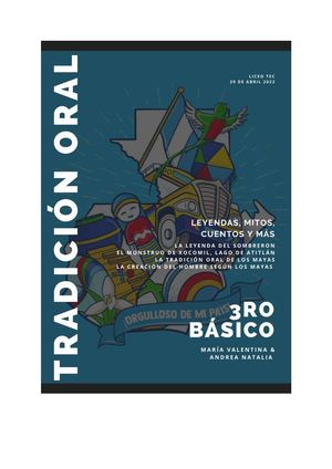 Revista Tradiciones Orales De Guatemala