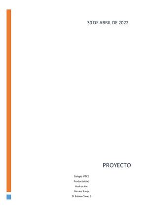 Proyecto De Productividad M