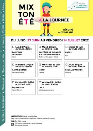 Mix ton été 2022 : Programme des journées