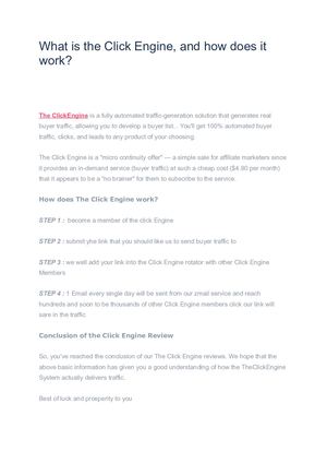 What Is The Click Engine?