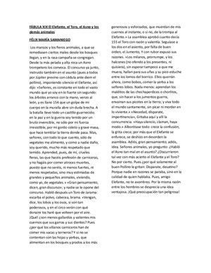 Fábula Xix El Elefante