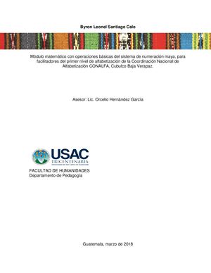 Modulo Matematico Con Operaciones Del Sistema De Numeración Maya