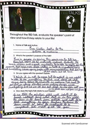 Ted Talk Questionnaire