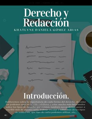 Revista Digital, Derecho Y Redacción Daniela Gómez
