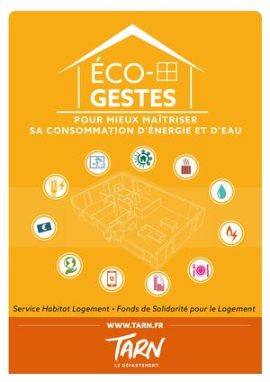 ECO-GESTES pour mieux maîtriser sa consommation d'énergie et d'eau