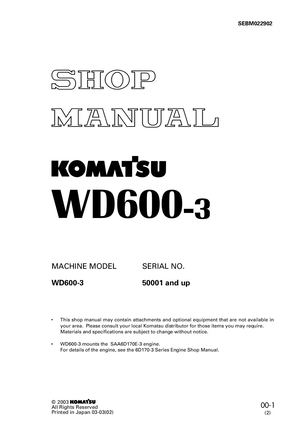Komatsu Wd600 3 часть 1
